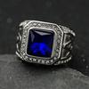 Stainless Steel Ring Vintage Gold Color Rhinestone Male Hiphop Rock Man Women Retro Free Mason Freemasonry Masonic Jewelry