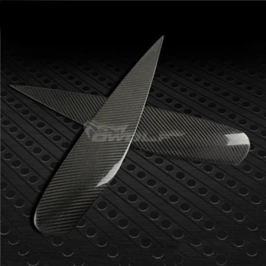 Carbon Fiber Headlight Eyebrow Eyelids For Mitsubishi Lancer 2004 2005 2006 Fiber glass primer car front decorative sticker 2pc Carbon fiber