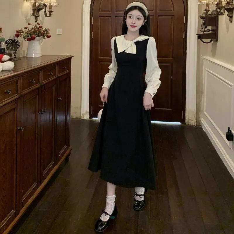  Hepburn Stijl Tweedelige Jurk Grote Maten: Elegante Rok op Halve Lengte voor Lente & Herfst