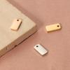 Cross Tail Stainless Steel Rectangle Tag Pendant Necklace, Polished 5x10mm, Handmade DIY Accessory