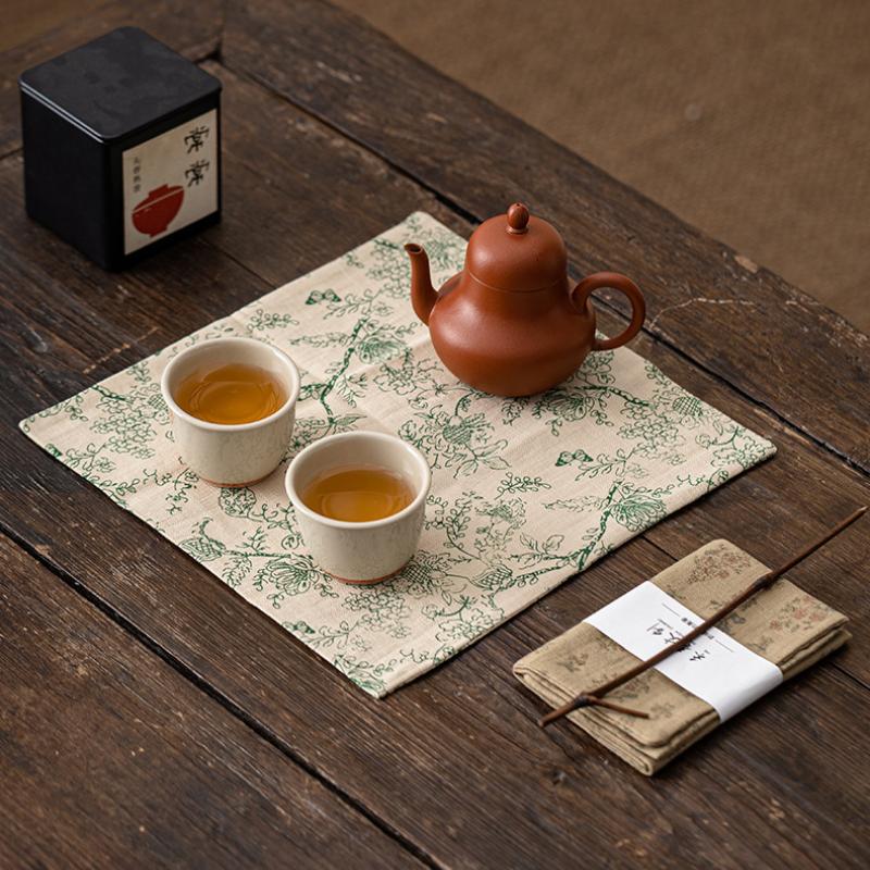 Chinese Absorbent Tea Towel Zen Tea Table Rag Keeping Pot Towel Tea Set Waterproof Mat