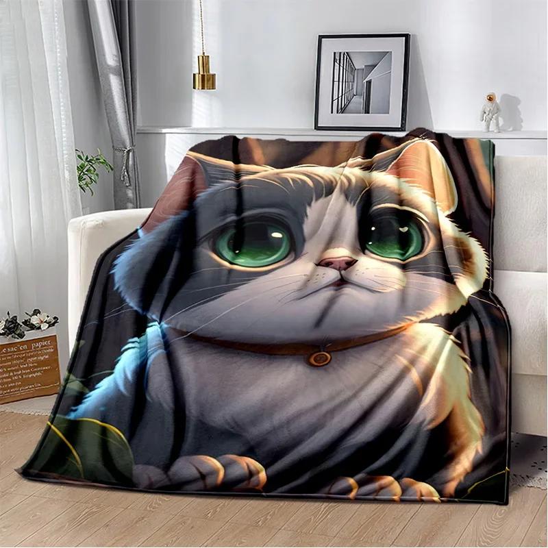Cartoon Cute Calico Cat,Garfield Cat,Persian Cat,Ragdoll Blanket,Soft Throw Blanket for Home Bedroom Bed Sofa Cover Blanket Kids