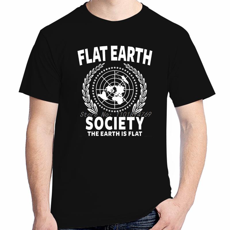 Flat Earth Society Fashion Graphic T Shirts Summer Tees Tops Cotton Oneck New Shirts And Tshirts Unisex Unisexs Print T Shirt