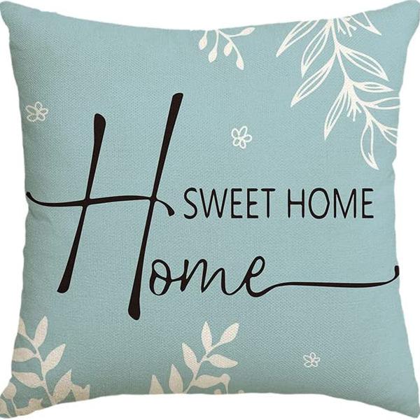 Plant and Flower Hydrangea Printed Linen Pillowcase Home Sofa Living Room Bedroom Pillowcase