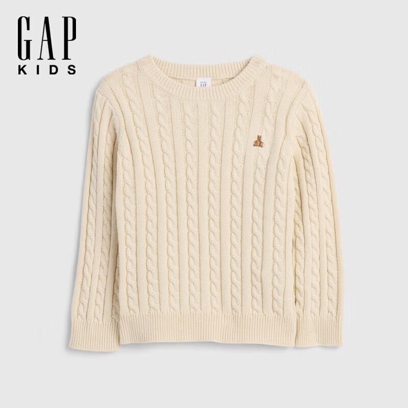 Gap Toddler Boys  Bear Cable Knit Crewneck Sweater 110/60