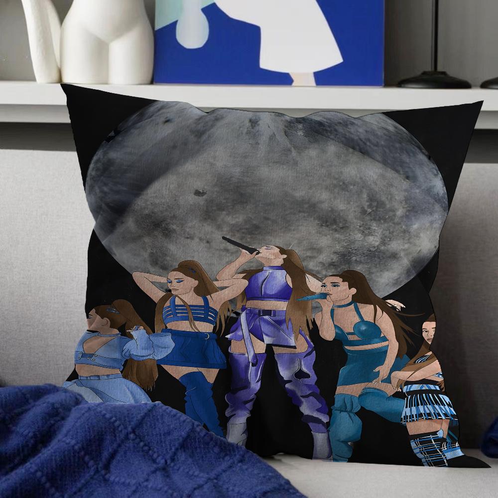 Певица Ариана-Гранде Портрет Позы 45*45см Наволочка Декоративная Наволочка для Подушки Домашняя Наволочка для Подушки на Диван 16x16Inch