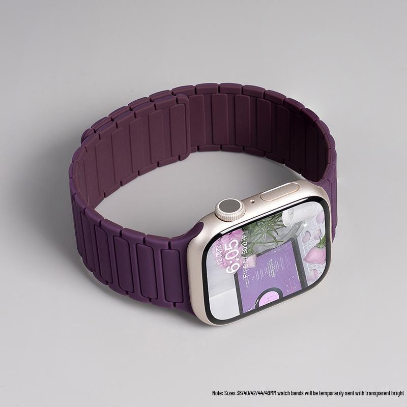 Jingyi Silicone Strap for Apple Watch S7/S8/S9/S11 and iWatch10 with Magnetic Closure