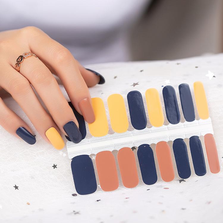Nail Polish Film Full-on Nail Art Sticker Printed Gold-plated Nail Sticker Waterproof Nail Art Sticker