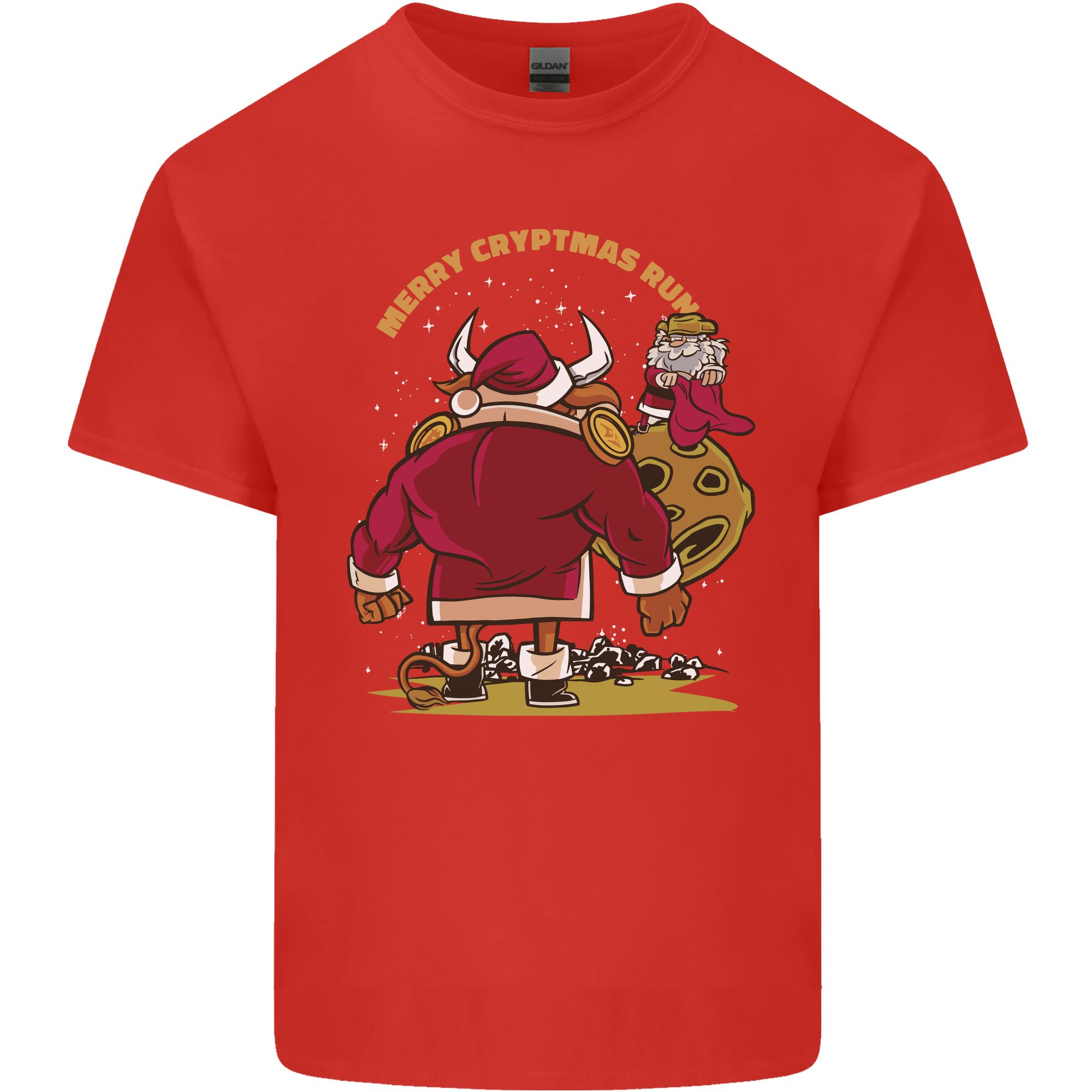 Christmas Crypto Bull Xmas Cryptocurrency Unisexs Light Cotton TShirt S