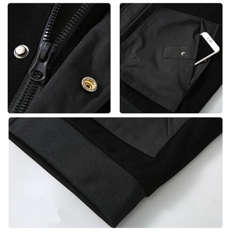 Men's Plus Size Big Tall American Workwear Hooded Jacket Casual Oversized Coat 4XL-10XL