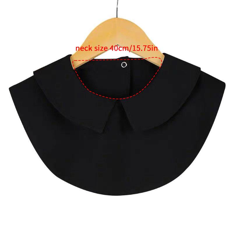 1/2Pcs Lady's Fake Collar Half Shirt Blouse Detachable Dickey False Collar Cute Lapel Round Collar for Women