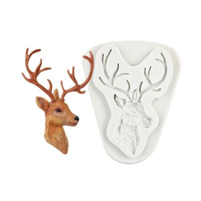 1 Stück Hirschkopf Silikon Kuchenform Fondantformen Kuchen Dekoration Werkzeuge Schokolade Gumpaste Form Fondant Werkzeuge Seifenform Weihnachten
