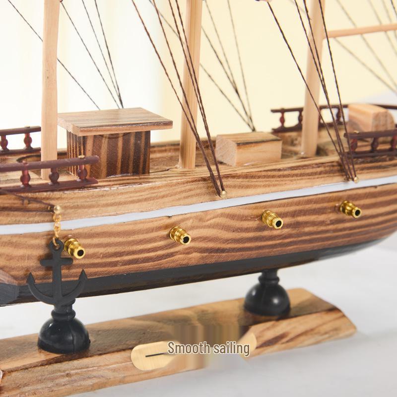 Oturma Odası veya Açılış Töreni İçin Mezuniyet Sezonu Ahşap Yelkenli Süsü