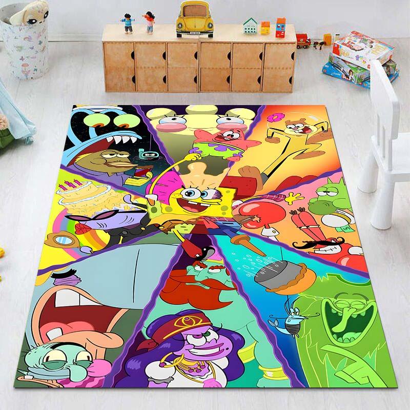 

Multiple Styles Cartoon SpongeBob Print Carpet for Living Room Children s Bedroom Sofa Doormat Floor Non-slip Mat Luxury Gift 40cm x 60cm