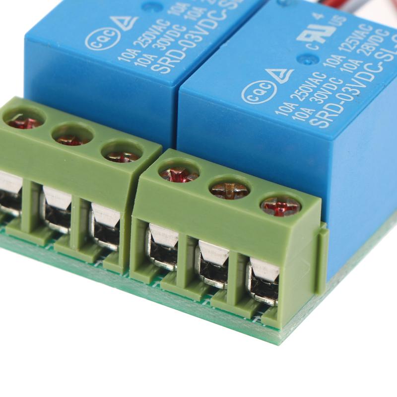 1Pcs 250V 10A PWM Relay Module Dual-channel Parallel Electronic Switch for Hobbyist Electronic Circuit Development