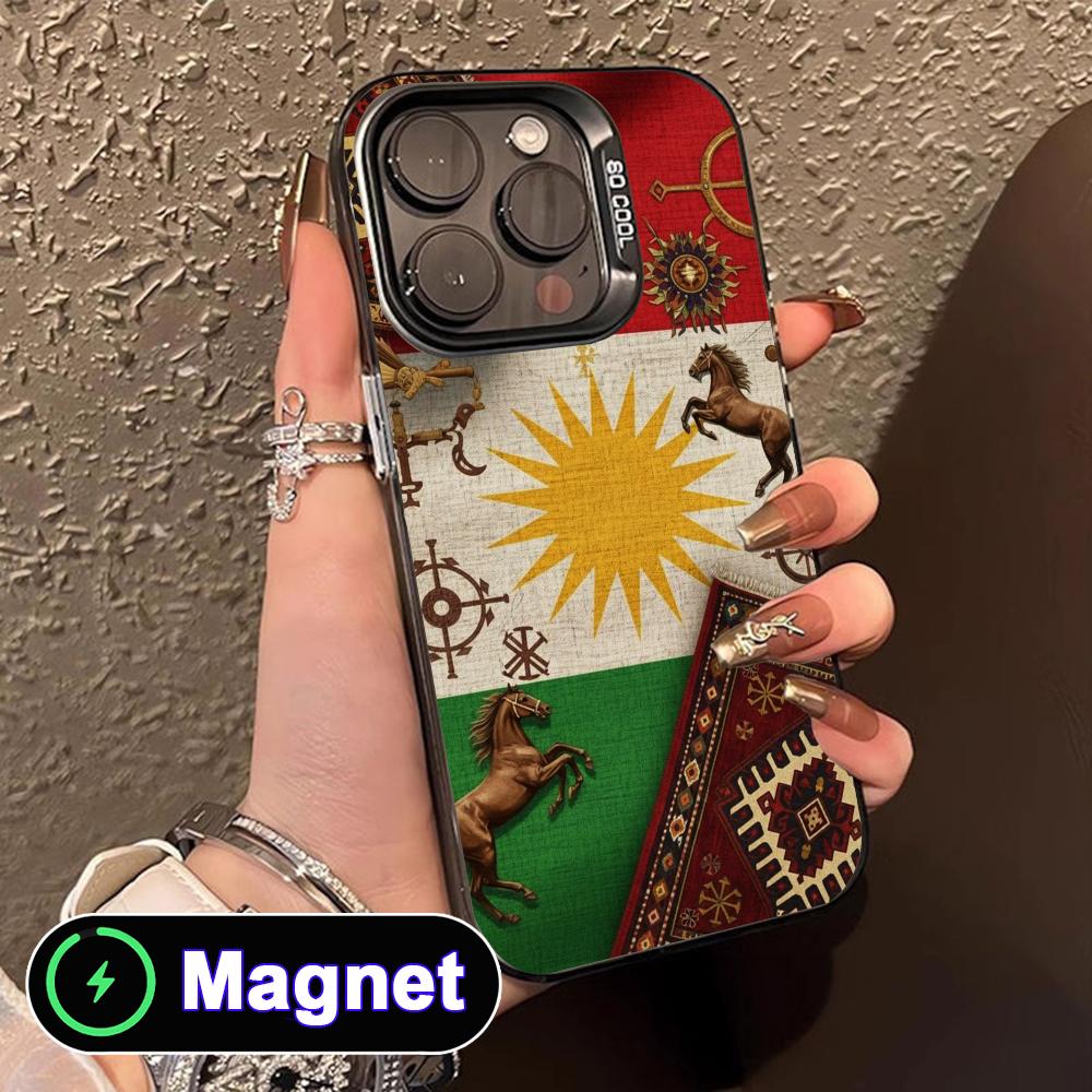 

Kurdistan Flag Translucent MagSafe Mobile Phone Case for iPhone 17 16 15 14 13 12 11 Air Pro Max Plus Colorful Cover iPhone 11