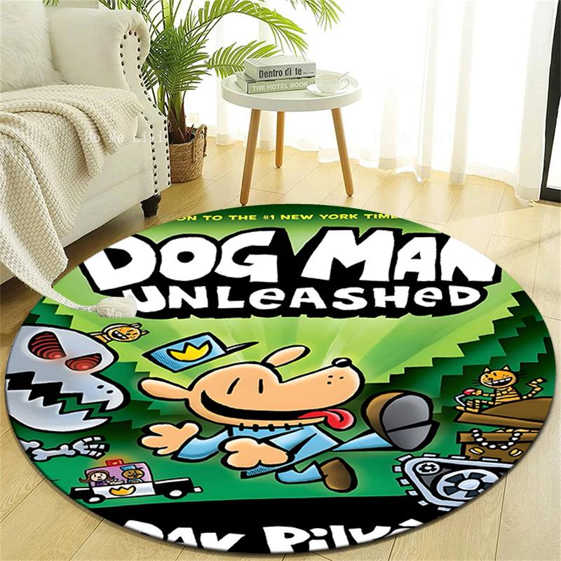 1pc DogMan2 Design Printed Area Round Carpet for Bedroom Living Room Home Decor Rugs Mat Non Slip Mat Rug for Bedside