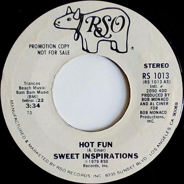 

7inch Record SWEET INSPIRATIONS - Hot Fun RS1013PROMO RSO 1979 US Soul/Funk Used