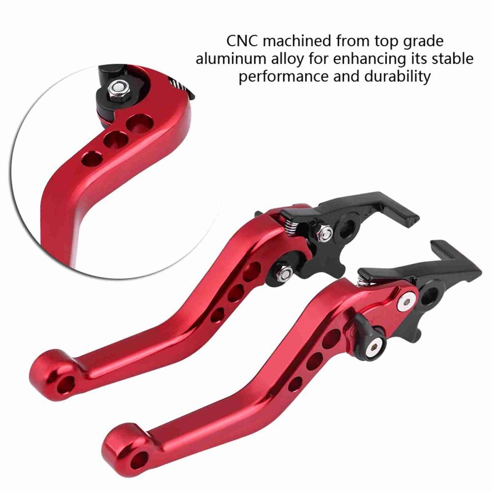2pcs CNC Aluminum Brake Clutch Levers Red/Black Modified Brake Lever For Dual-Disc Motorcycle