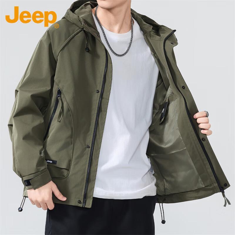 Jeep Men's Hooded Casual Workwear Jacket