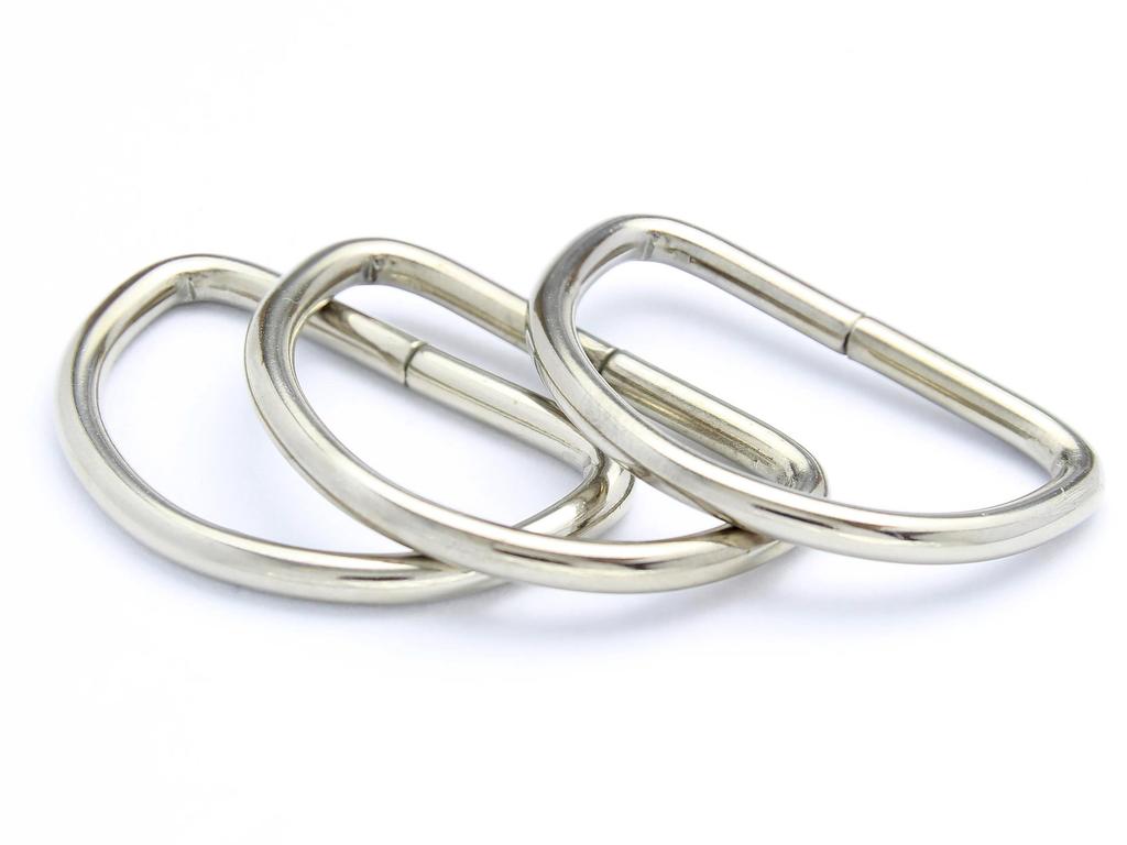 Półkole metalowe 30 mm, 10 sztuk półkółko d-ring do taśmy, plecaka,torebki