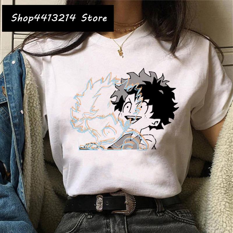Cartoon Women My Hero Academia T Shirt Tee Funny Himiko Toga Clothing Boku No Hero Academia Harajuku 2021 Tshirt Female Ulzzang