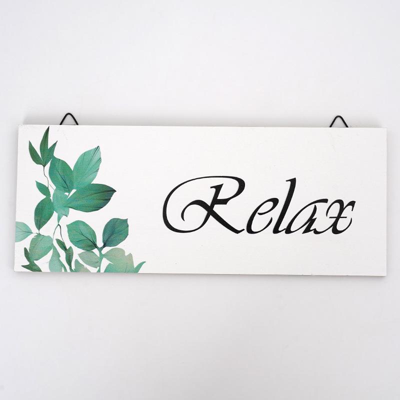 Set of Four Wooden Motivational Wall Hanging Ornaments: Decorative Plaques for Home Décor