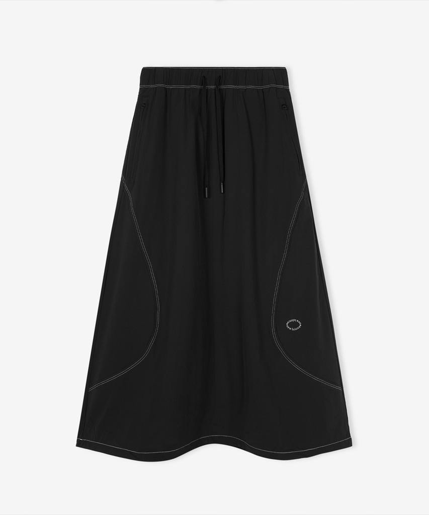 Nyuballanseu Nbnwg3W612 / Women Frozen Woven Stretch Long Skirt (Black)