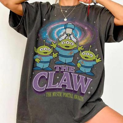 Vintage Toy Story Aliens The Claw Shirt, Pizza Planet The Mystic Portal Awaits,Disney Pixar Fest Shirt 2026,Disneyland Pizza Planet Trip Tee