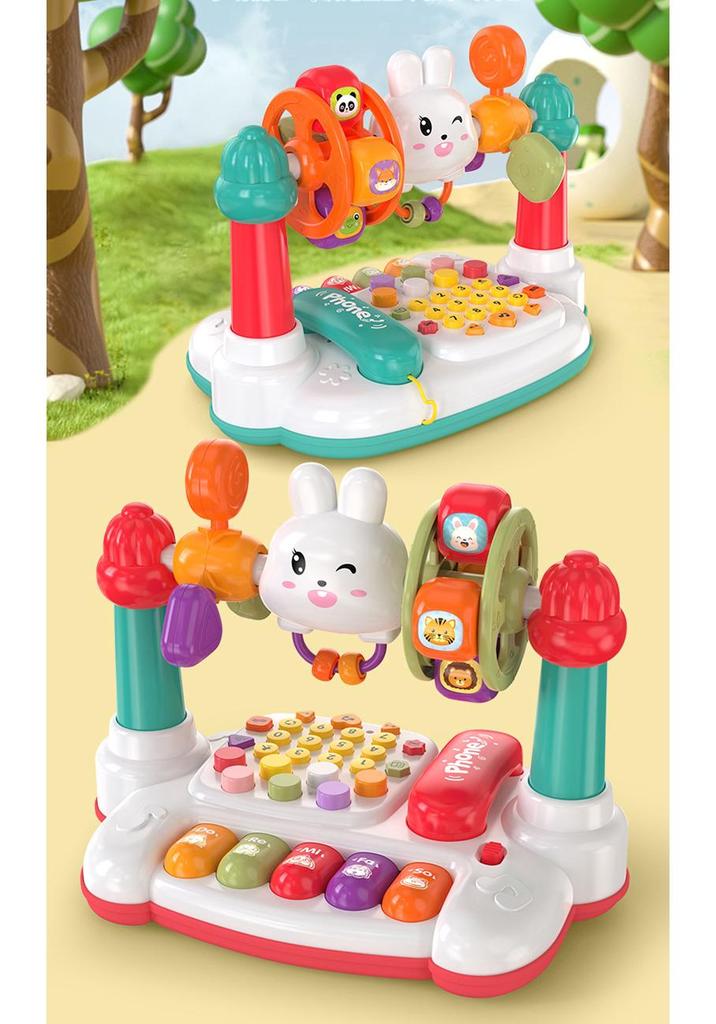 Multifunctional Kids' Phone & Piano Toy with Lights and Music for Early Education