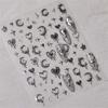 1pcs New 5D Bronzing Punk Moon Nail Art Charms Gothic Star Adhesive Slider Press on Nail Decoration Decals Accessories DIY