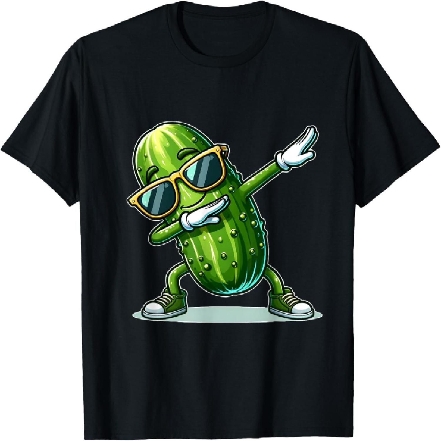 Смешная футболка с пиклом-огурцом, делающим даб S
