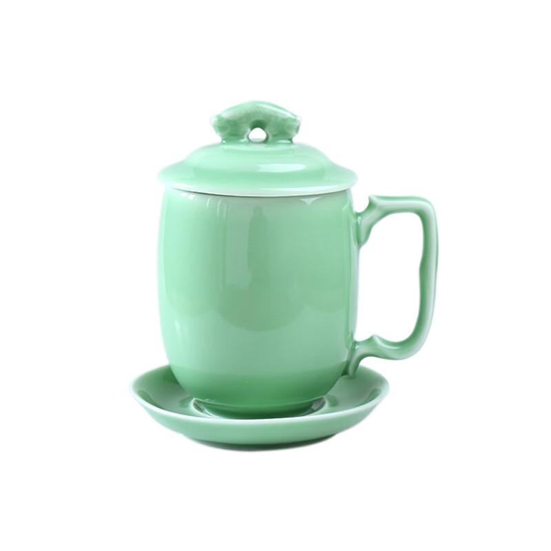 

OLOEY Ceramic Office Mug with Lid and Base