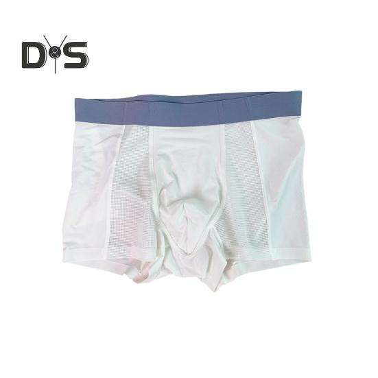 Pánské boxerky, spodní prádlo, střední pas, elastický pas, U-konvexní kraťasy, jednobarevné U-konvexní prodyšné látkové kalhotky