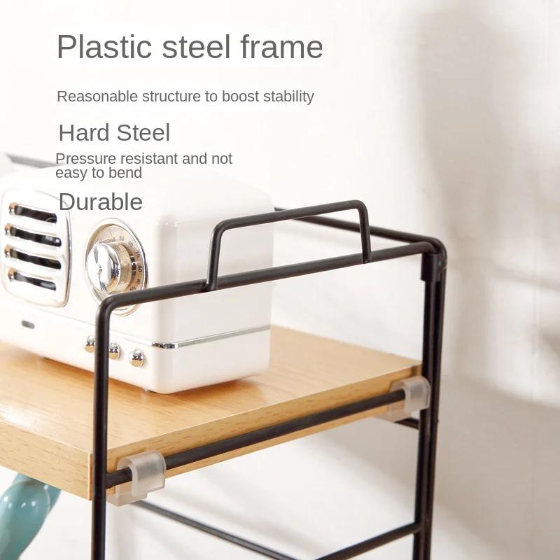 2 Layer Bookshelf Office Simple Desk Cabinet Desktop Arrangement and Storage Iron Art Shelf Student Creative Small Bookshelf New