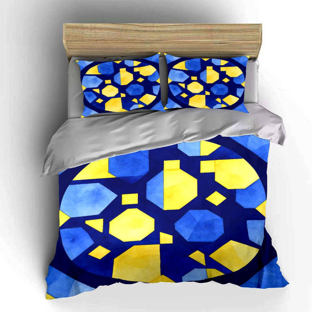 Abstract Geometric Pattern Home Decor Soft Comfortable Duvet Cover Bedding Set Included 1*Duvet Cover & 2*Pillowcases, Gift