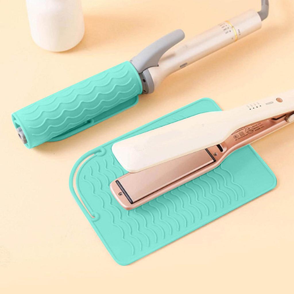 Reisematte für Glätteisen, Hitzebeständige Matte für Lockenstäbe, Theke für Haarglätter, Hitzebeständige Matte für Glätteisen und Haarstyling