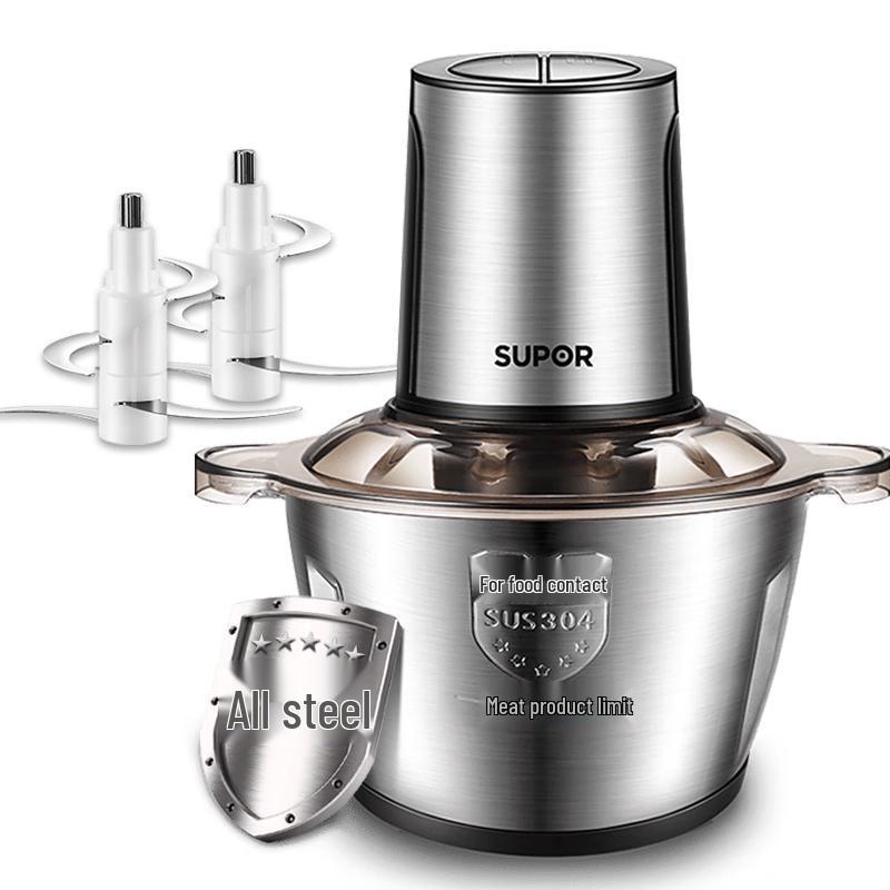 SUPOR 2.6L Stainless Steel Electric Meat Grinder & Food Processor CN plug (adapter included)