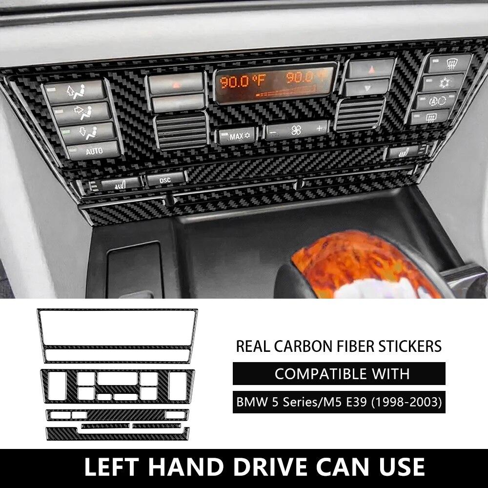 

AIRSPEED для BMW 5 серии M5 E39 1998-2003, аксессуары, наклейка из углеродного волокна, автомобильное вентиляционное отверстие, CD-панель, ручка, внутренняя отделка, крышка LHD CD Panel Black