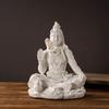 Sandstens-Shiva-staty Yogafigur Zen-meditation Buddha-dekor Indien Religion Feng Shui Hantverk Heminredningstillbehör