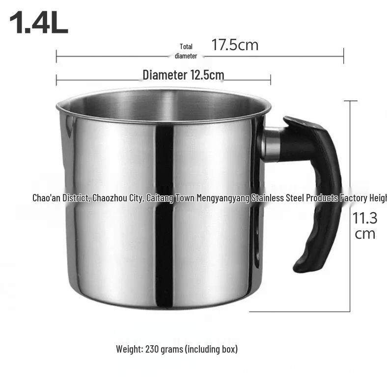 Stainless Steel Wax Melting Cup for DIY Scented Candles & Coffee Latte Art, Large Capacity