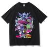 Deltarune Mercadoria Personagens Arte Camiseta Elenco Completo Roupa de Fã Jogo Deltarune Camiseta de Algodão Tops Divertido Solto Unissex Camiseta
