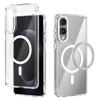 For Samsung Galaxy S25 Edge Case Compatible with MagSafe Anti Scratch Clear TPU PC Phone Back Cover