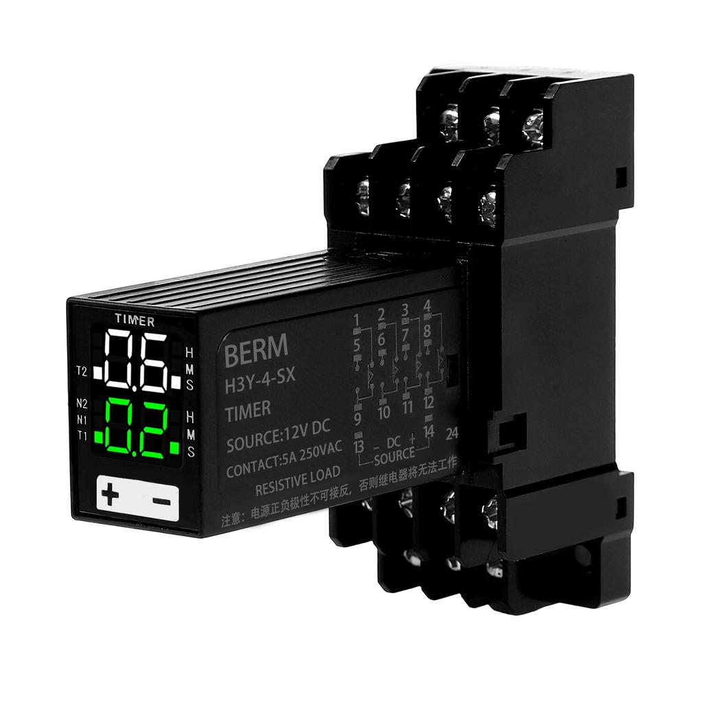 Adjustable Delay Timer Relay Digital Time Relay 14-pin Model Time Relay 5A 250VAC Contact Capacity 8-pin Model Time Relay