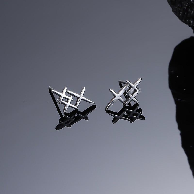 

Ретро и минималистичные многослойные серьги в форме звезды, подходящие для мужчин и женщин, креативные повседневные геометрические украшения для вечеринок, подарки серебряный