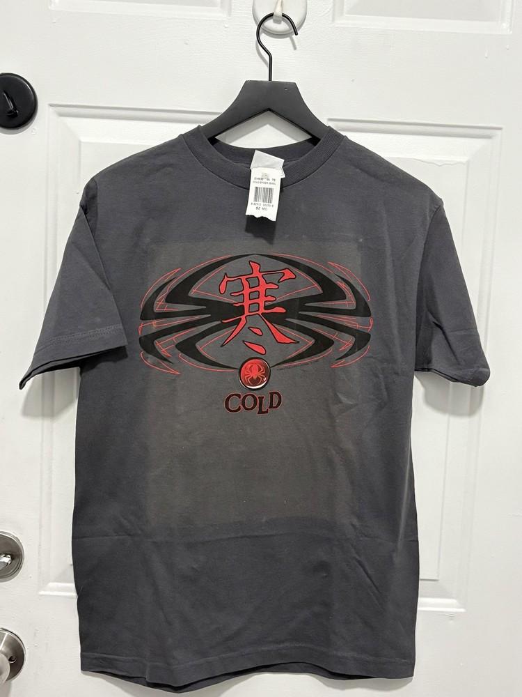 

Vintage Cold Band Shirt Mens Medium Gray Spider Jewel Graphic Rock 2000s Tee Unisex T-Shirt M