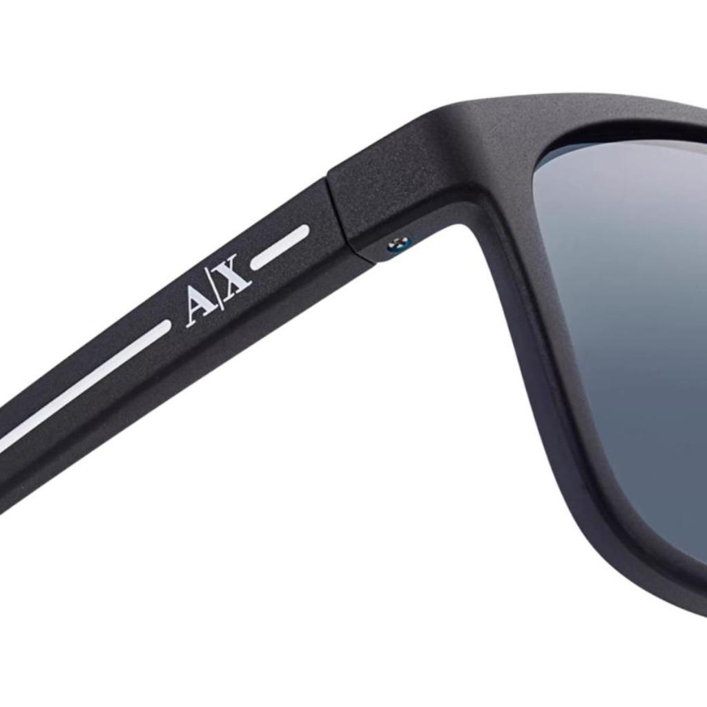 Emporio Armani Logo Design Square Sunglasses Unisex sunglasses Matte-Black AX4041SF-815787