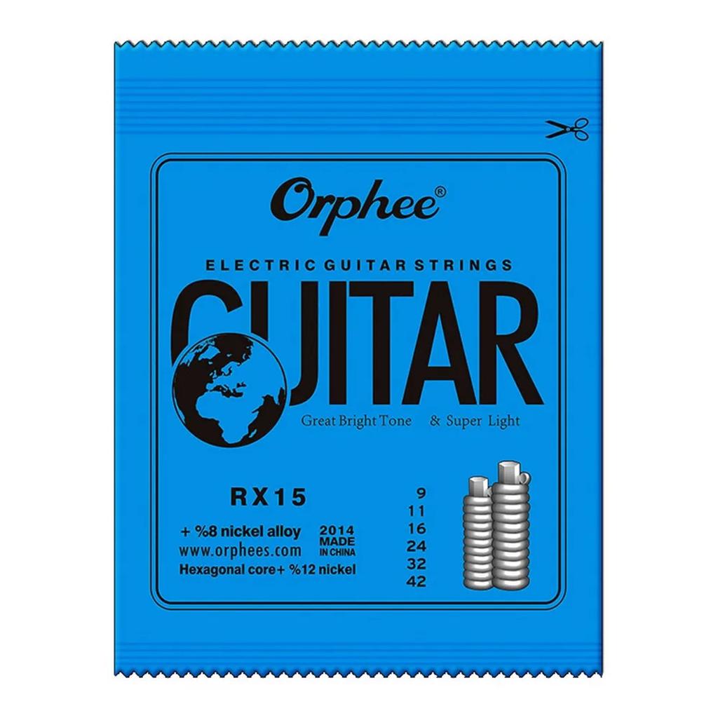 Orphee 1/5/10 Stück Elektrische Gitarrensaiten Satz RX Serie Sechskant Kohlenstoffstahl 6 Saiten für Elektrische Gitarren Zubehör & Teile