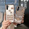 Card Slot Cartoon Phone Case For Huawei P30 Pro Graffiti Card Sleeve Silicone Shockproof Anti-dust Fashion Design Cover