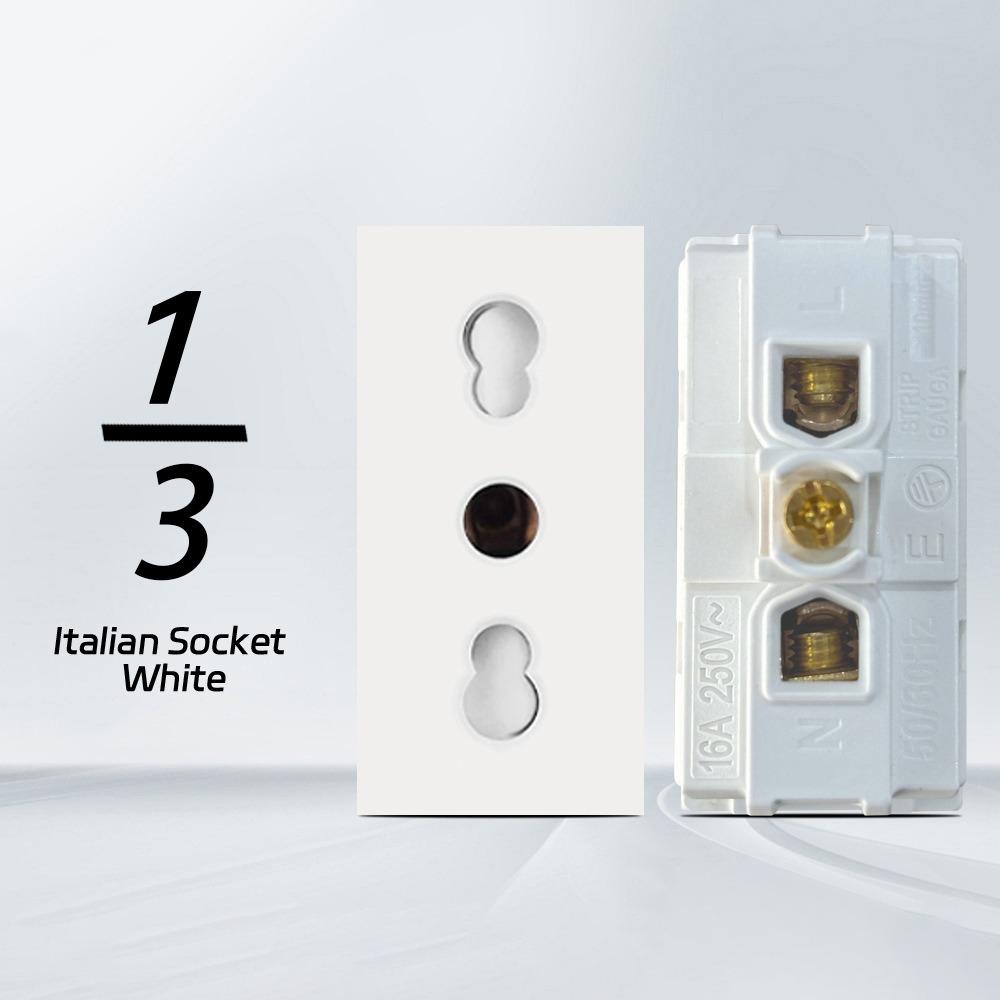 USB Modular Sockets And Switches EU French Socket Module  for EU Standard Wall Mount DIY